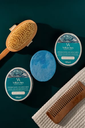 Volkan Ates Natural & Beauty Kolajen Süngerli Doğal Sabun 150 gr
