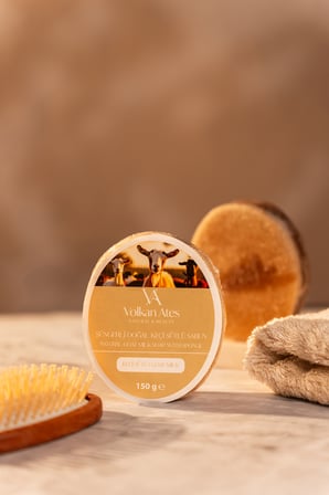 Volkan Ates Natural & Beauty Keçi Sütü Süngerli Sabun 130 Gr