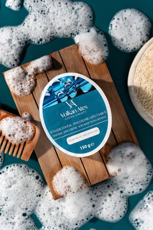 Volkan Ates Natural & Beauty Hyaluronik Asit Süngerli Doğal Sabun 150 gr