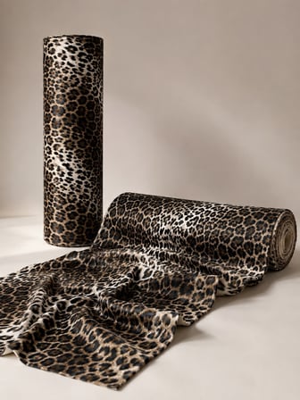 Favora Leopar Desenli Nevresimlik Kumaş 30 Metre