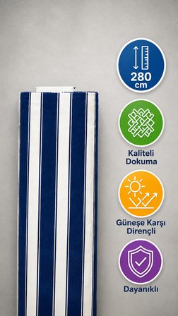 Favora Çadır Bezi Su Geçirmez Branda Kumaşı 4 Metre - Lacivert