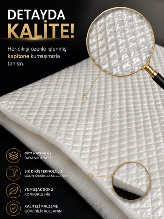Favora Kapitone Ağaç Kabuğu Dikişli Kumaş 2 Metre – Krem