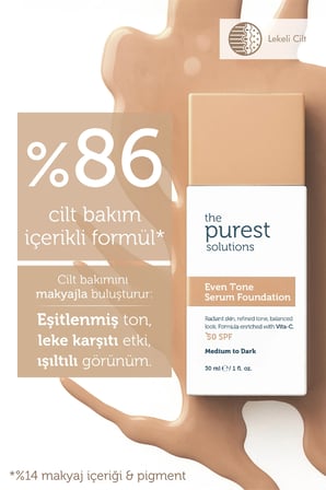 Cilt Tonu Eşitleyici & Leke Karşıtı Serum Fondöten SPF 50+, 30 ml – Açık / Orta Ton