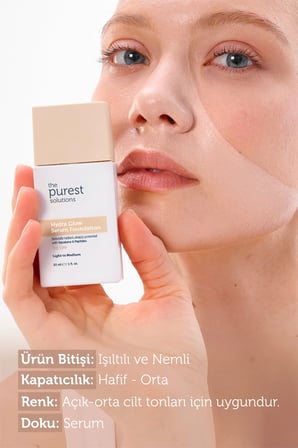 Nemlendirici & Canlandırıcı Serum Fondöten SPF 50+, 30 ml – Açık / Orta Ton