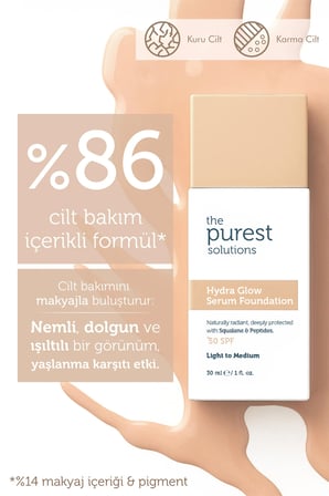 Nemlendirici & Canlandırıcı Serum Fondöten SPF 50+, 30 ml – Açık / Orta Ton