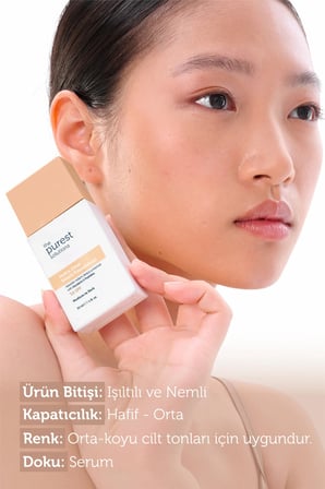 Nemlendirici & Canlandırıcı Serum Fondöten SPF 50+, 30 ml – Açık / Orta Ton