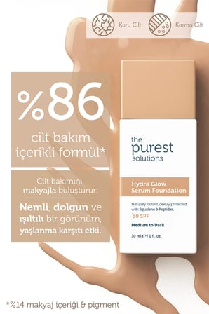 Nemlendirici & Canlandırıcı Serum Fondöten SPF 50+, 30 ml – Açık / Orta Ton