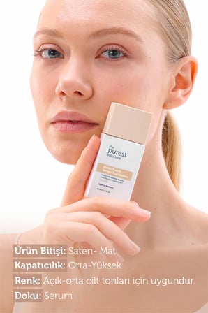 Sebum Dengeleyici & Matlaştırıcı Serum Fondöten SPF 50+, 30 ml – Açık / Orta Ton