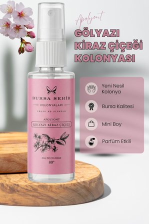 Gölyazı Kiraz Çiçeği Kolonyası, Sprey Başlıklı, 45 Ml, 80°