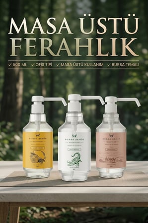 6'lı 500 ML Sprey İpek Yolu Kolonyası, Ofis Kolonyası, Masa Üstü Kolonya, Banko Kolonyası
