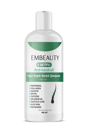 Kepek Kaşıntı Ve Egzama Karşıtı 9 Aktifli Kepek Karşıtı Tuzsuz Sampuan 400 ml