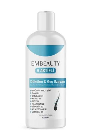 9 Aktifli Saç Dökülmesine Karşı Hızlı Saç Uzatan & Onarıcı Dolgunlaştırıcı Besleyici Şampuan 400 ML