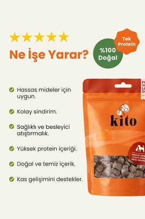 Kito Freeze Dried Tavuk Ciğer Ödül Maması 30 gr (Kediler ve Köpekler için)