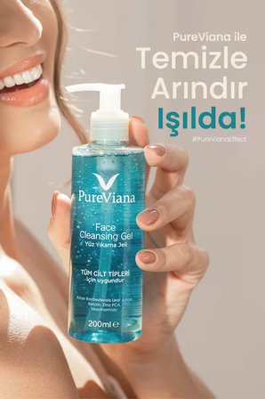 Yüz Temizleme Jeli 200ML – Aloe Vera + Niacinamide + Bha – Siyah Nokta & Akne Karşıtı, Gözenek Temizleyici