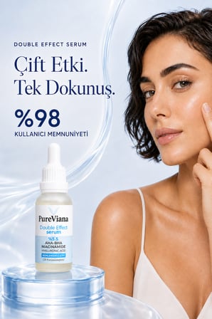 Double Effect Serum 30ML – AHA-BHA + Niacinamide + Hyaluronik Asit – Aydınlatıcı, Gözenek Sıkılaştırıcı, Ton Eşitleyici