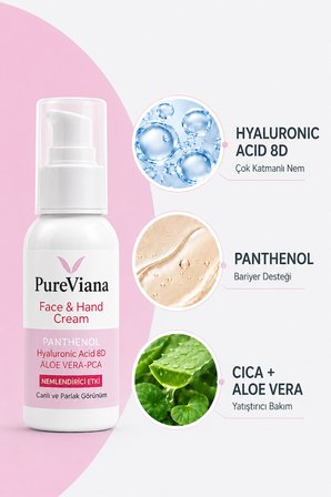Nemlendirici Yüz Kremi 60ml – Hyaluronik Asit 8D + Aloe Vera + Cica – Bariyer Onarıcı, Yatıştırıcı
