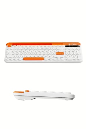 Palette-O Multimedya Tuşlu - 20 Milyon Tıklama -Dual Mode (2.4ghz + Bluetooth) - Full Size Ofis Klavyesi