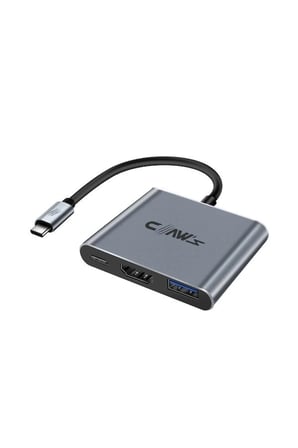 CHUB-003P Type-C 3 in 1 Hub Dönüştürücü - 100W PD Şarj + 4K HDMI + USB 3.0 5Gbps Adaptör
