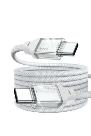 VOLTLINK C240 240W Type-C to Type-C Şarj ve Data Kablosu 1 Metre Silikon Örgülü 480Mbps USB 2.0