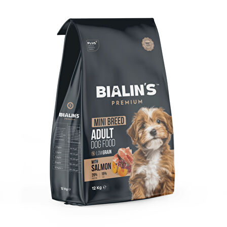 Bialins Premium Mini Breed Yetişkin Köpek Maması Somonlu 12kg