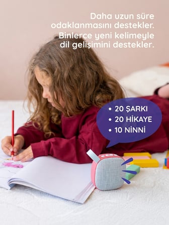 Lumaverse Luma Şarkı ve Hikaye Kutusu - Eğitici Masalcı & Radyasyonsuz Uyku Ve Yol Arkadaşı - Kırmızı