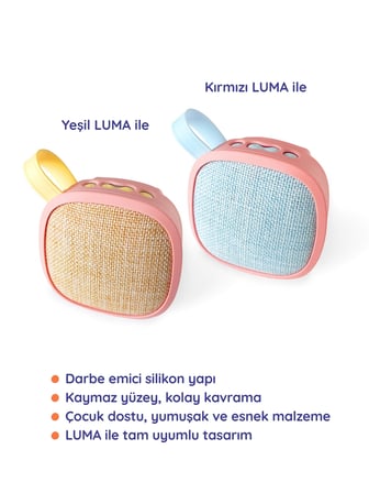 LUMA Pembe Koruyucu Silikon Kılıf - LUMA Şarkı ve Hikaye Kutusunu Darbe, Düşme ve Çizilmelere Karşı Korumak İçin Çocuk Dostu Esnek Kılıf