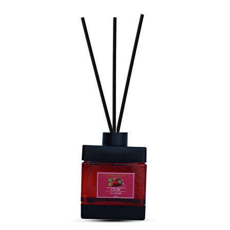 Çilek Bahçesi Çubuklu Oda Kokusu 100 ml – Dekoratif Plastik Şişe - Reed Diffuser