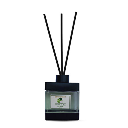Yeşil Elma Tazeliği Çubuklu Oda Kokusu 100 ml – Dekoratif Plastik Şişe - Reed Diffuser