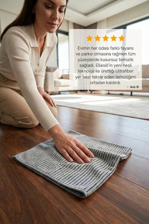 İthal Ultrafiber Yer Silme Bezi ve Yüzey Temizlik Bezi Gri Renk Bez 40x50 cm - 360 Gsm