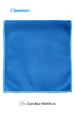 Velora Mavi Kadife Mikrofiber Bez 40x40Cm 400 GSM – Ev, Mutfak ve Araç Çok Amaçlı Temizlik Bezi
