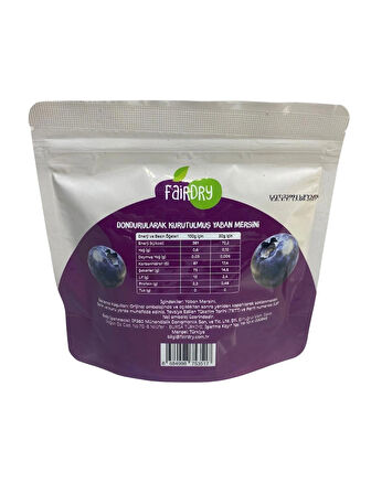 FairDry Yaban Mersini, Freeze Dried, Dondurularak Kurutulmuş, Meyve Kurusu, Katkısız, Meyve Cipsi