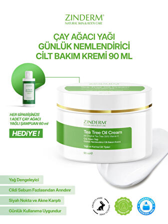 Çay Ağacı Yağı Kremi , Günlük Nemlendirici Çay Ağacı Özlü Cilt Bakım Kremi