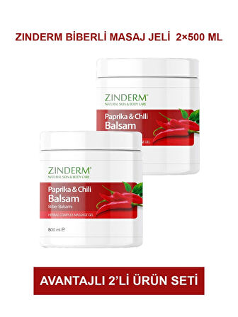 Paprika Biberli Balsam Masaj Jeli 500 ml ( 2 Adet X 500 ml )