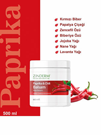 Paprika Biberli Balsam Masaj Jeli 500 ml ( 2 Adet X 500 ml )