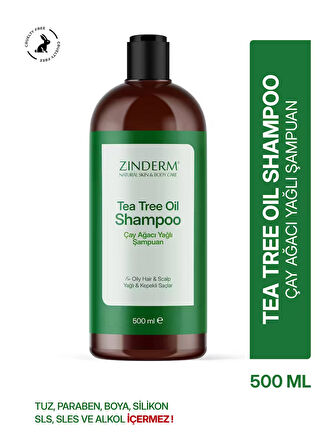 Çay Ağacı Şampuanı - Arındırıcı Ve Dengeleyici Tuzsuz Çay Ağacı Yağlı Şampuan 500 ml