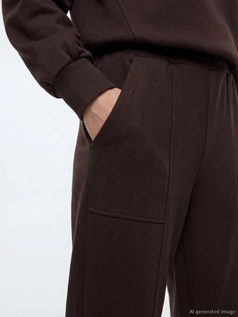 LCW Modest Kahverengi Beli Lastikli Soft Touch Kadın Eşofman Altı