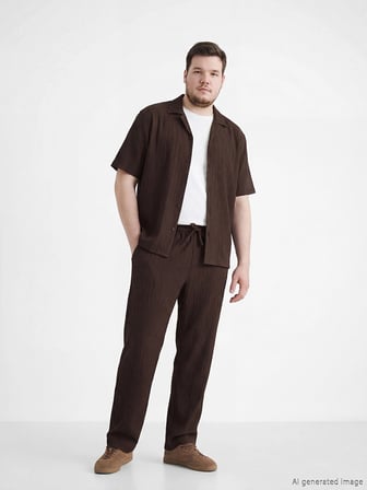 XSIDE Kahverengi Baggy Fit Erkek Pantolon