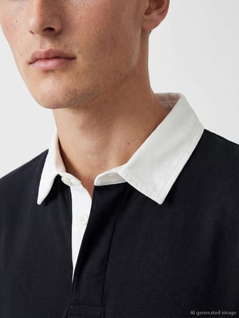 LCW Vision Lacivert Polo Yaka Erkek Sweatshirt