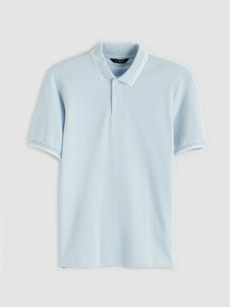 SOUTHBLUE Mavi Polo Yaka Erkek Pike Tişört
