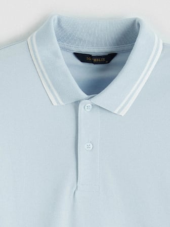 SOUTHBLUE Mavi Polo Yaka Erkek Pike Tişört