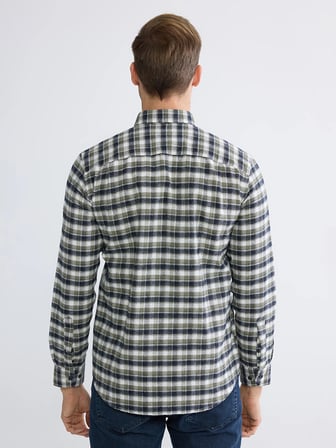 LCWAIKIKI Classic Yeşil Regular Fit Ekose Gabardin Erkek Gömlek