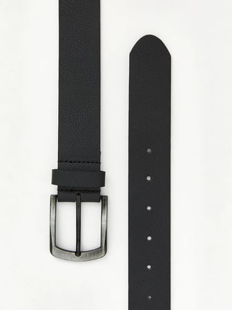 LCW ACCESSORIES Siyah Deri Görünümlü Erkek Kemer