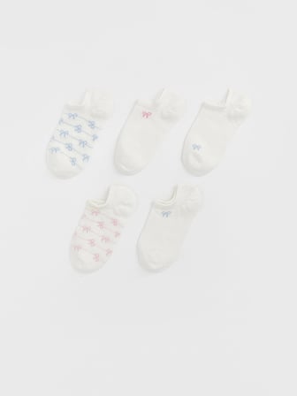 LCW DREAM Ekru Fiyonk Desenli Kadın Sneaker Çorap 5'li