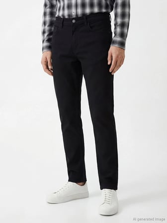 LCW Jeans Siyah 779 Regular Fit Erkek Jean Pantolon