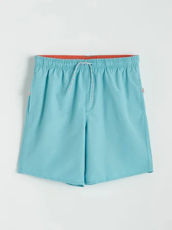 LCW SWIMWEAR Mavi Diz Hizası Boy Erkek Deniz Şortu