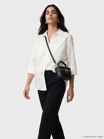 LCW ACCESSORIES Siyah Deri Görünümlü Kadın Omuz Çantası