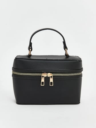 LCW ACCESSORIES Siyah Deri Görünümlü Kadın Omuz Çantası