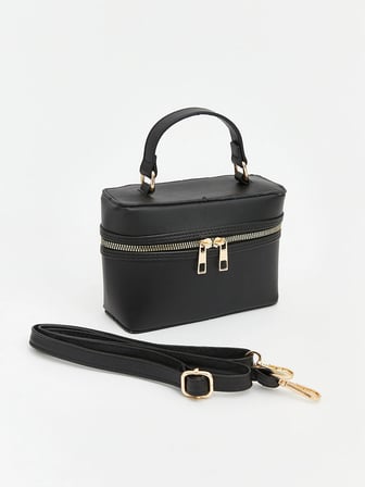 LCW ACCESSORIES Siyah Deri Görünümlü Kadın Omuz Çantası