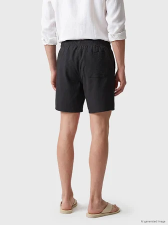 LCW SWIMWEAR Siyah Kısa Boy Erkek Deniz Şortu
