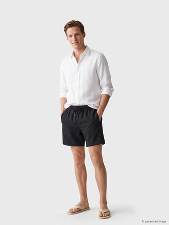LCW SWIMWEAR Siyah Kısa Boy Erkek Deniz Şortu